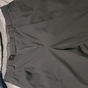 Men's Black Pleated Slacks